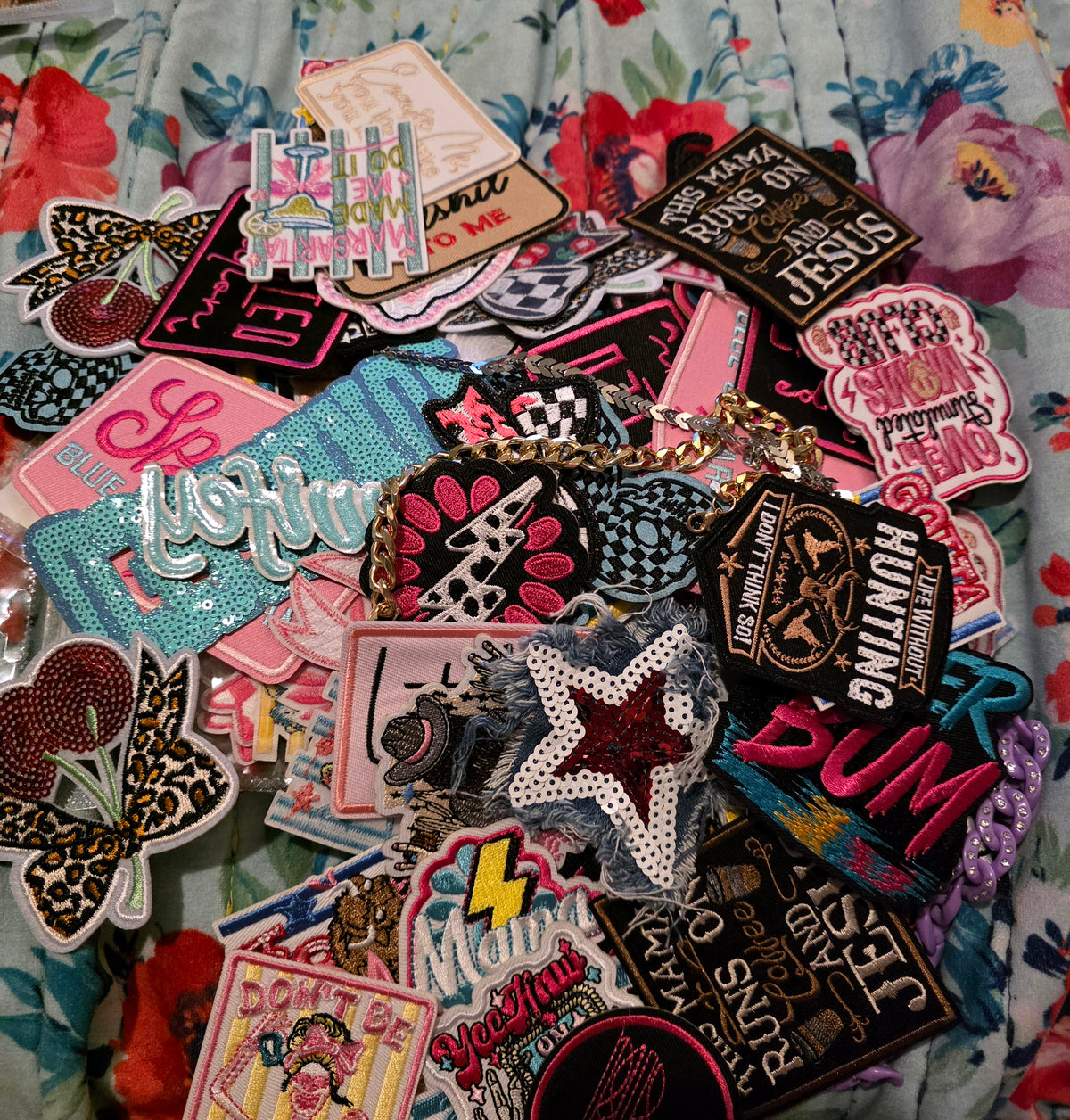 20 mystery iron patch/ hat chain bundle