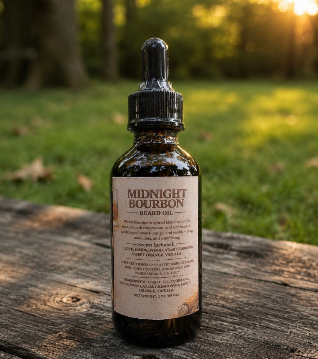 "Midnight Bourbon" beard oil
