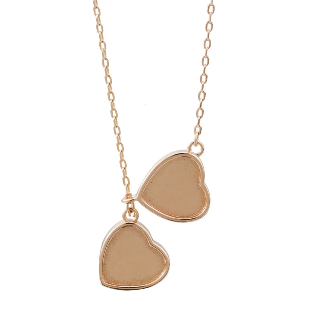 2 heart necklace