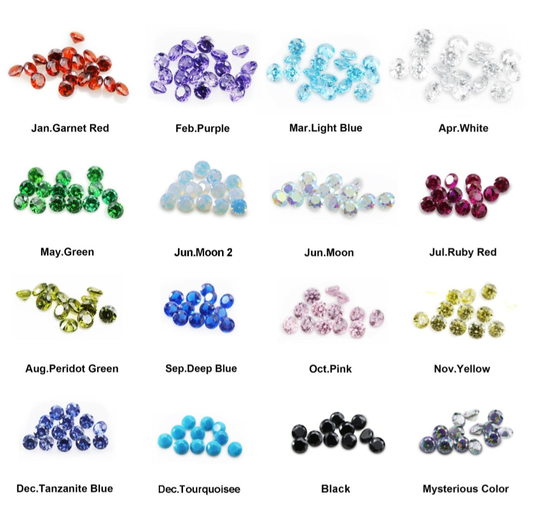 Tear drop birthstone necklace pendant