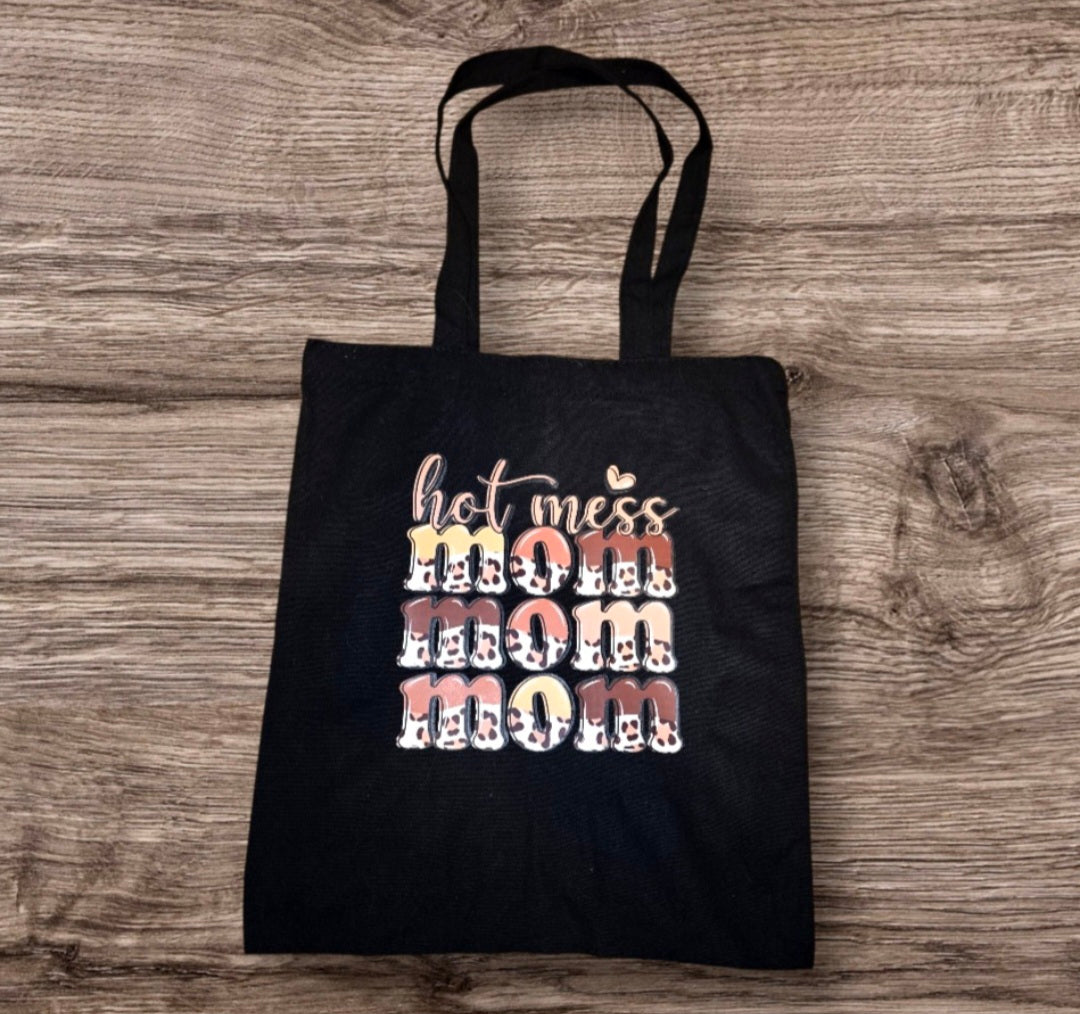 Hot Mess Mom tote bag