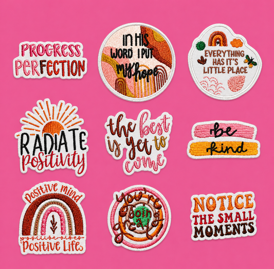 2.5 inch "Motivational" hat patch bundle