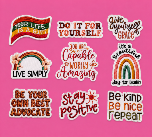 Motivational hat patch bundle