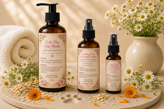 "Calm pup" soothing shampoo and soothing mist