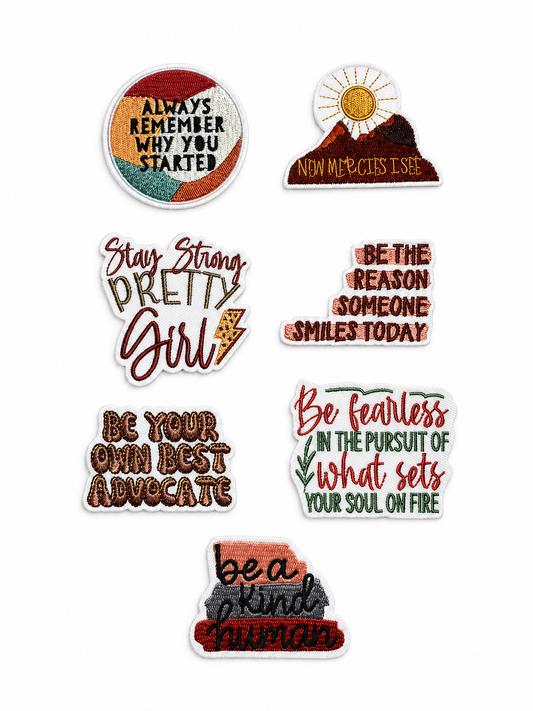 2.5 " Motivational hat patch bundle