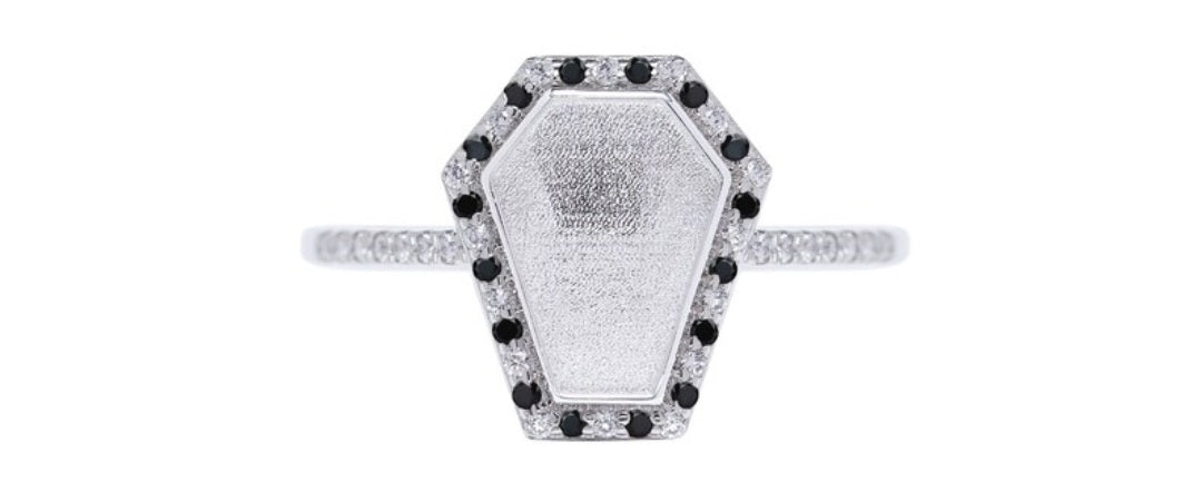 7x10mm Coffin birthstone ring