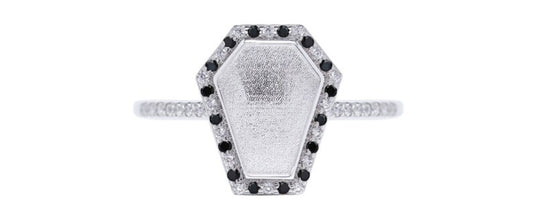 7x10mm Coffin birthstone ring