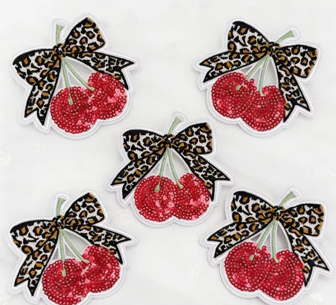 Cherries & Leopard hat patch