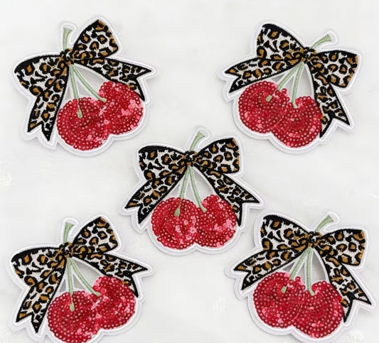 Cherries & Leopard hat patch